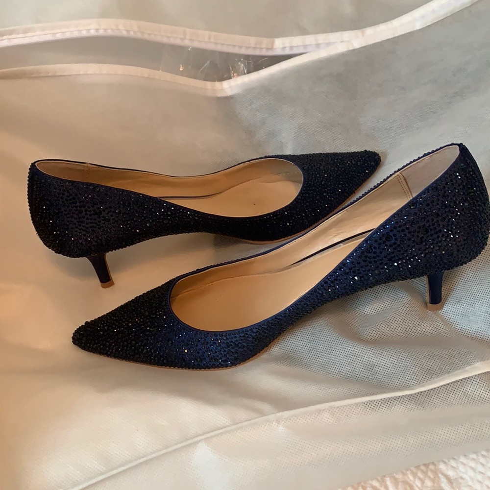 Badgley Mischka Navy Evening Shoe